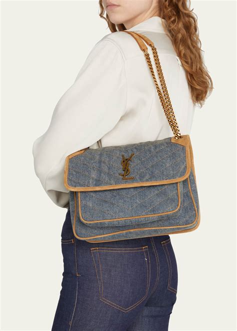 ysl vintage sling bag|ysl denim tote.